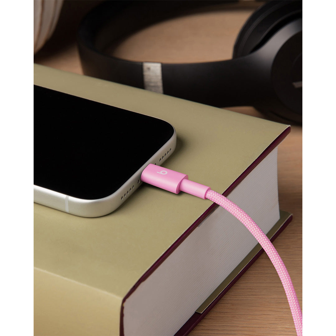 Beats USB-A till USB-C flätad kabel 1.5m - Power Pink