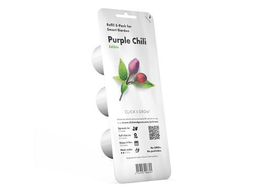 Click And Grow Smart Garden Refill 3-pack - Lila Chilipeppar