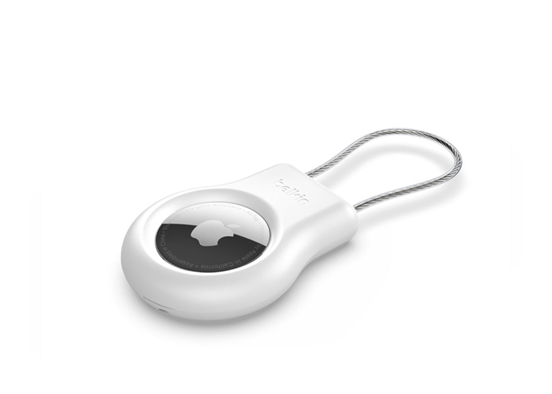 Belkin Secure AirTag-hållare med Kabellås - Vit