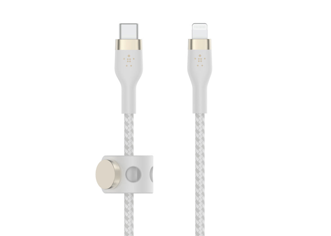 Belkin Boostcharge Pro Flex USB-C - Lightning 2m - Vit