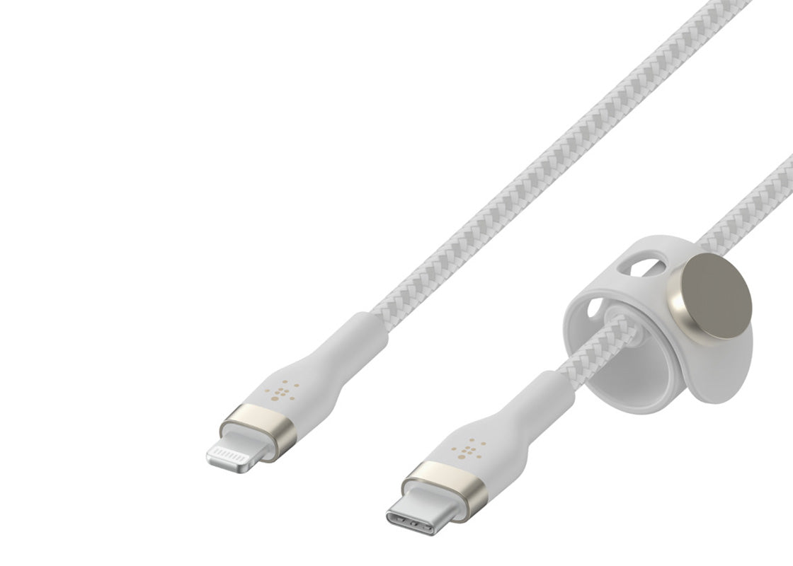Belkin Boostcharge Pro Flex USB-C - Lightning 2m - Vit