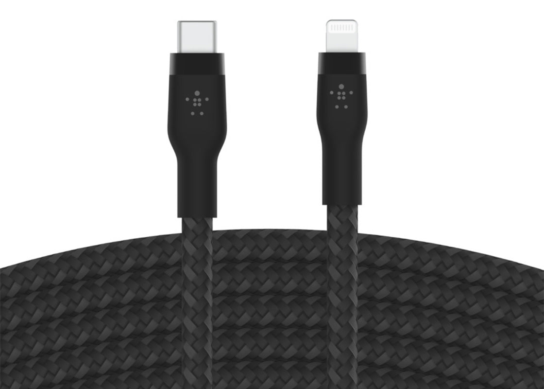 Belkin Boostcharge Pro Flex USB-C - Lightning 3m - Svart