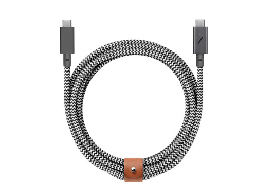 Native Union Belt Cable Pro 240W USB-C 2,4m - Svart/Vit