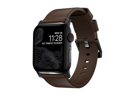 Nomad Modern Band 38/40mm - Black Hardware/Rustic Brown Leather