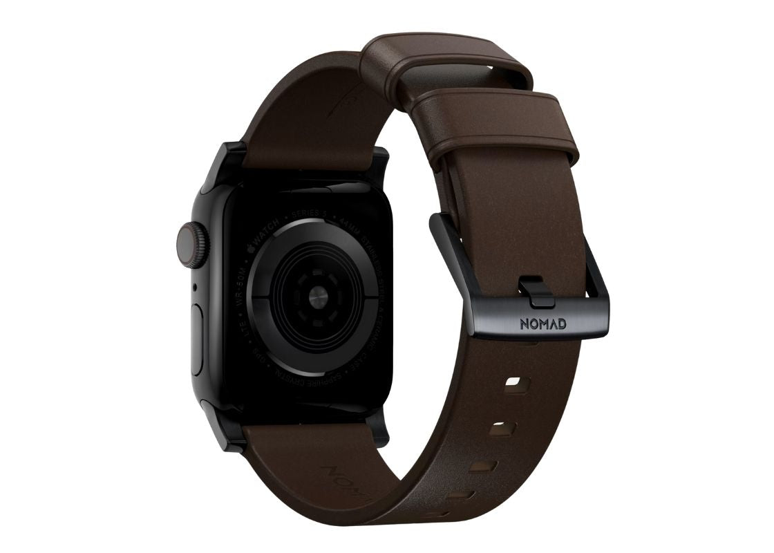 Nomad Modern Band 38/40mm - Black Hardware/Rustic Brown Leather