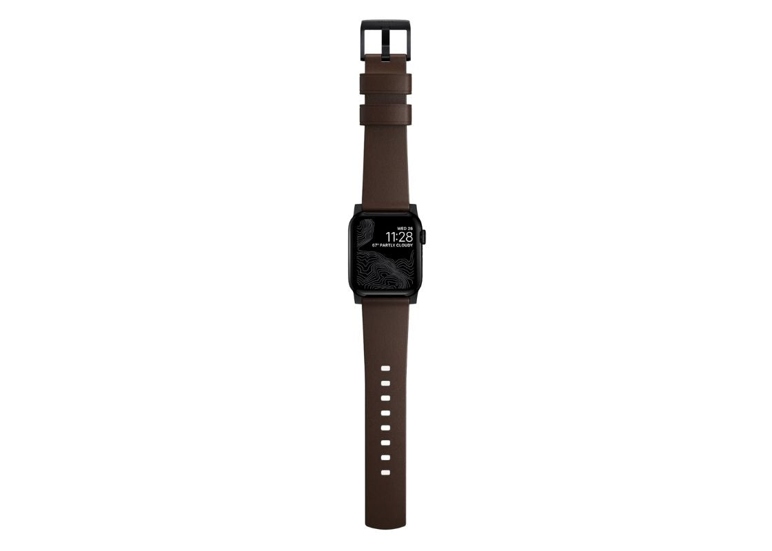 Nomad Modern Band 38/40mm - Black Hardware/Rustic Brown Leather