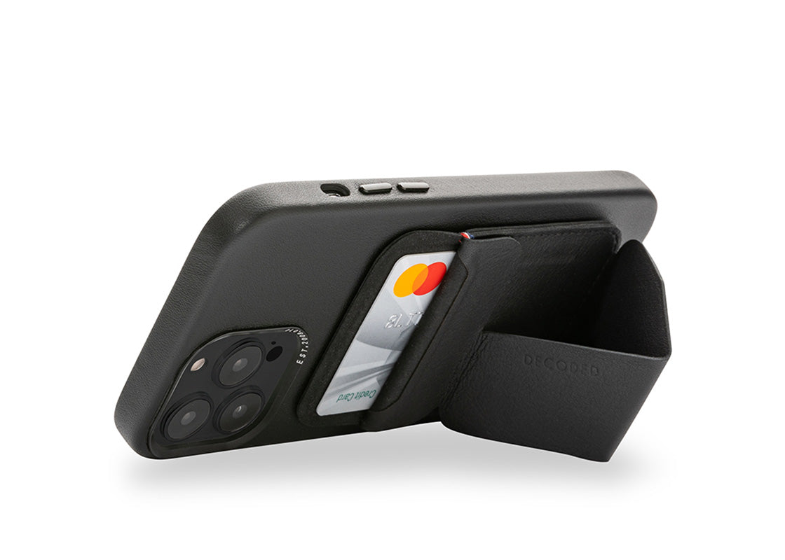 Decoded MagSafe Card/Stand Sleeve V2 - Svart