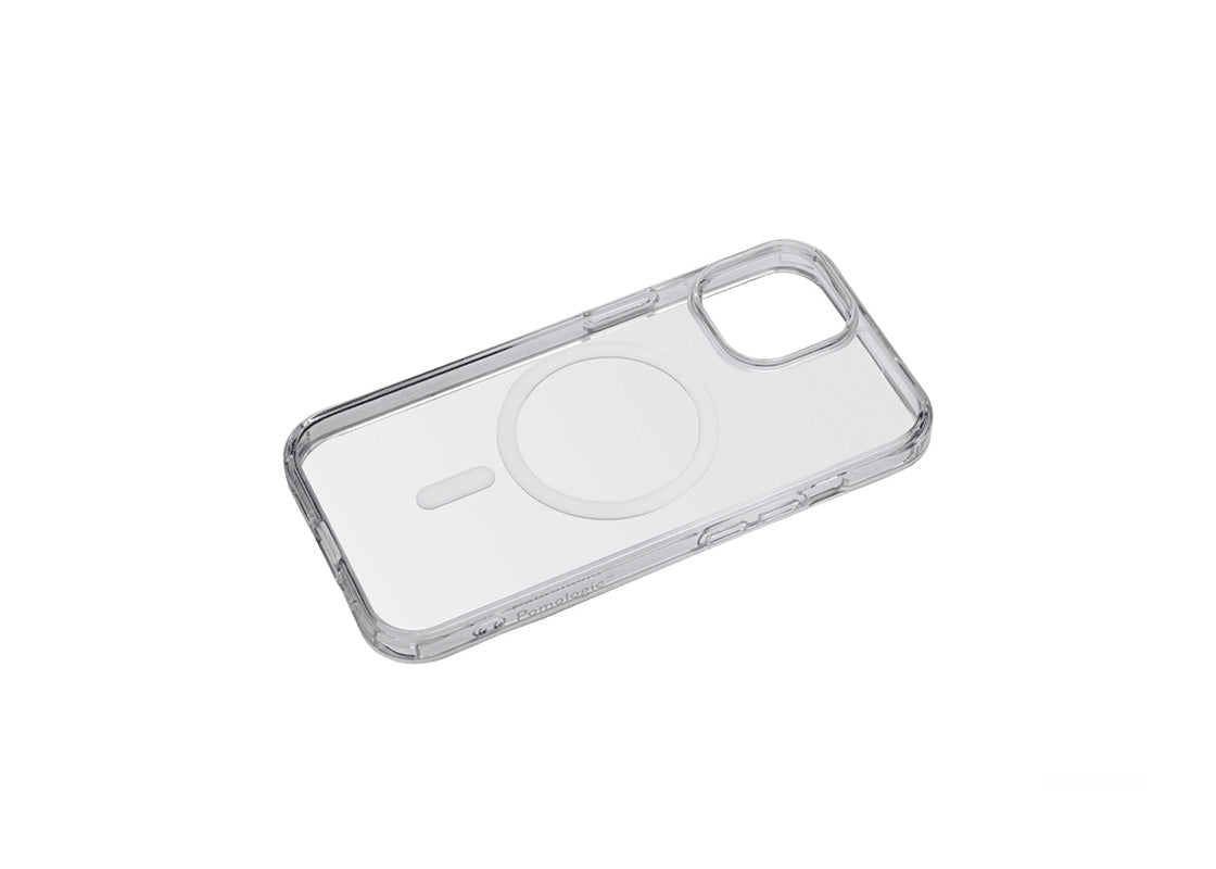 Pomologic Covercase Rugged Magsafe för iPhone 15 - Transparent