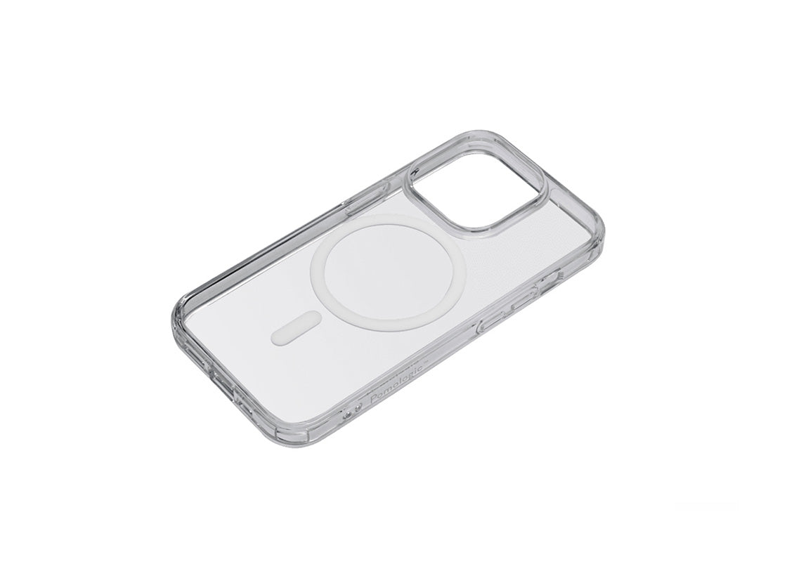 Pomologic Covercase Rugged Magsafe för iPhone 15 Pro - Transparent