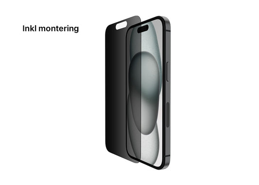 Belkin ScreenForce Pro Privacy för iPhone 15 (inkl montering)