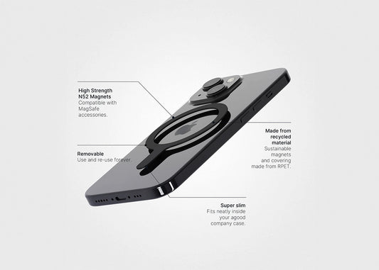 agood Removable MagSafe Ring - Svart