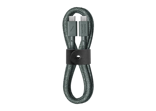 Native Union Belt Cable USB-C till USB-C 1,2m - Slate Green