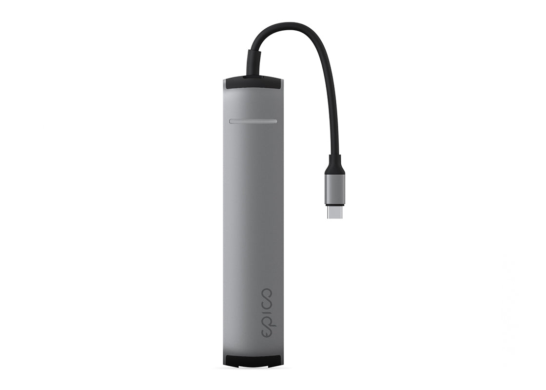 Epico USB-C Hub Slim with 8K/120Hz HDMI & Ethernet - Space Gray