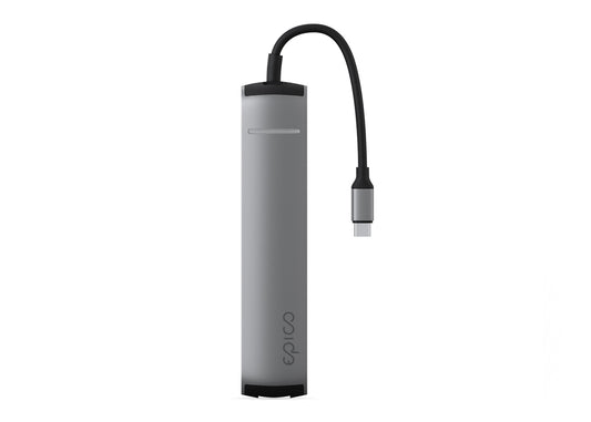 Epico USB-C Hub Slim with 8K/120Hz HDMI & Ethernet - Space Gray