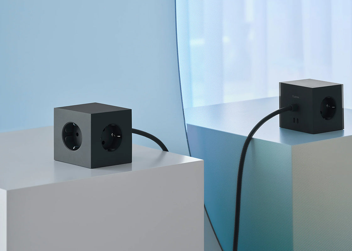 Avolt Square 1 med 30W Dual USB-C 1,8m - Stockholm Black