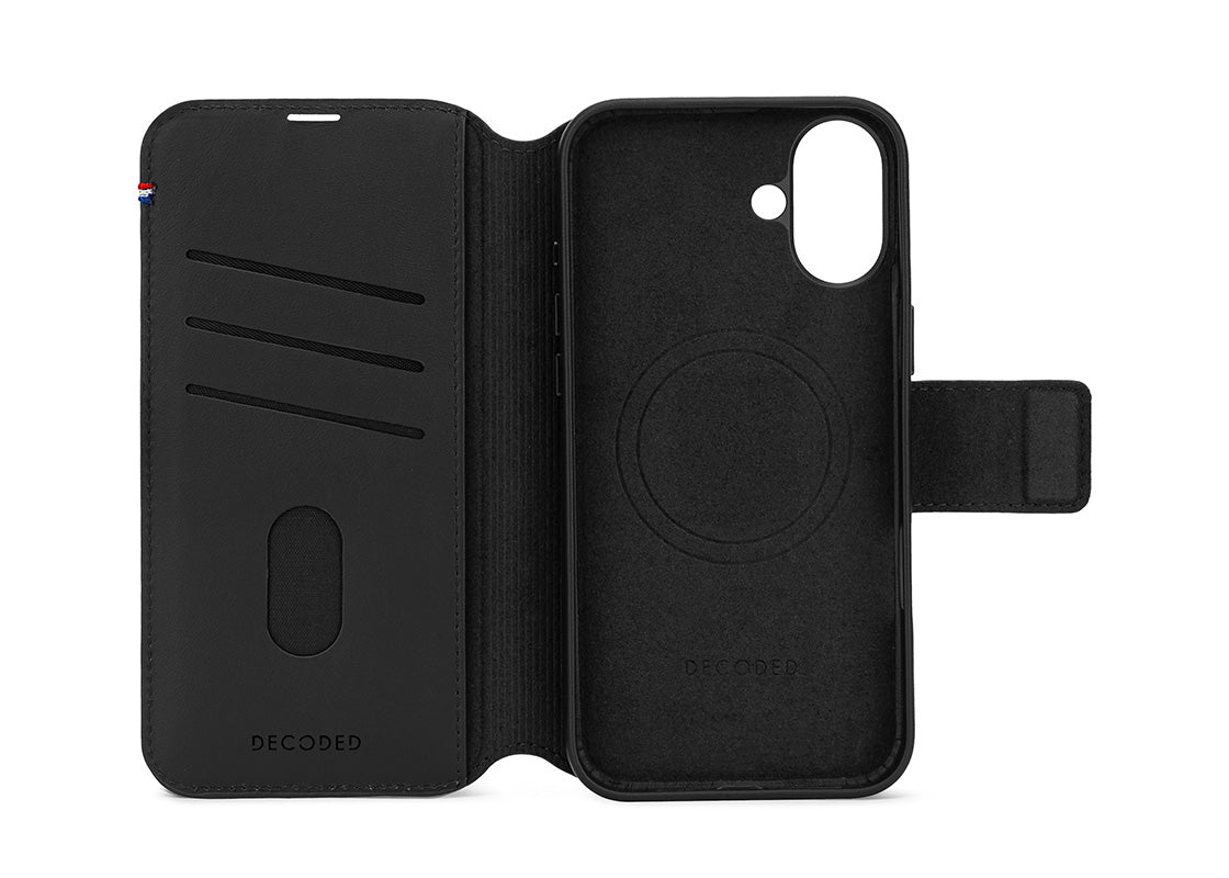 Decoded Plånboksfodral för iPhone 16 Plus - Svart