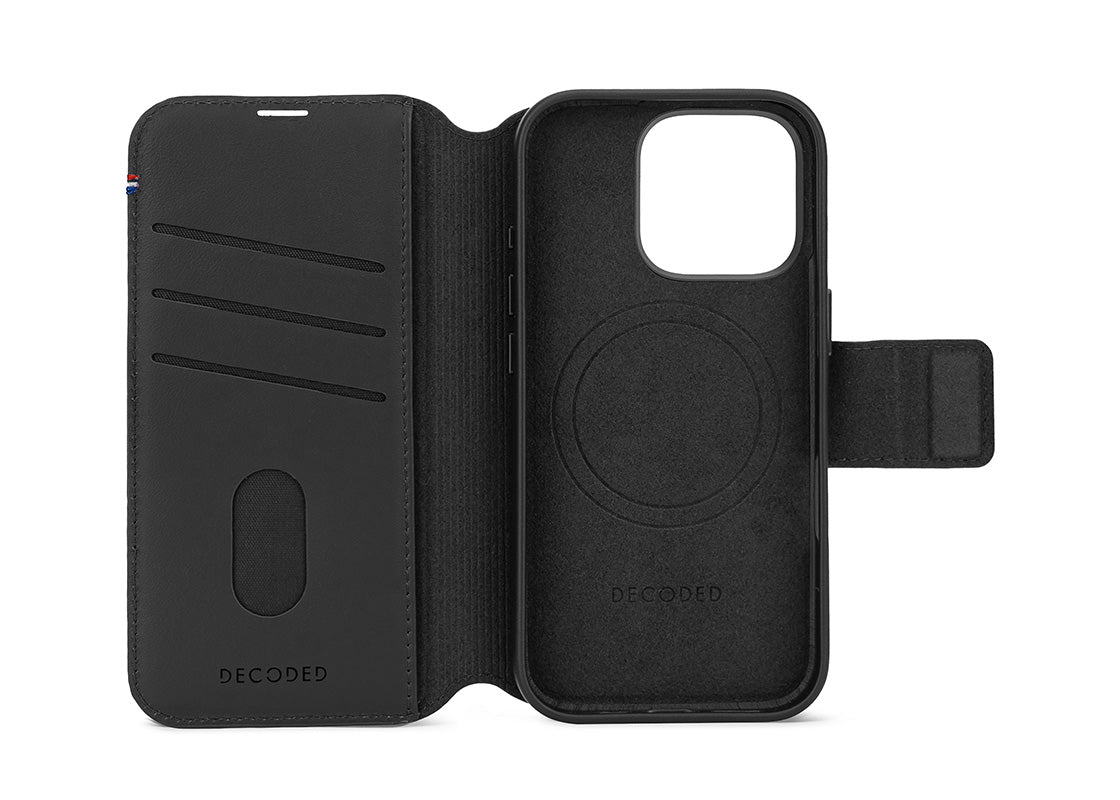 Decoded Plånboksfodral för iPhone 16 Pro - Svart
