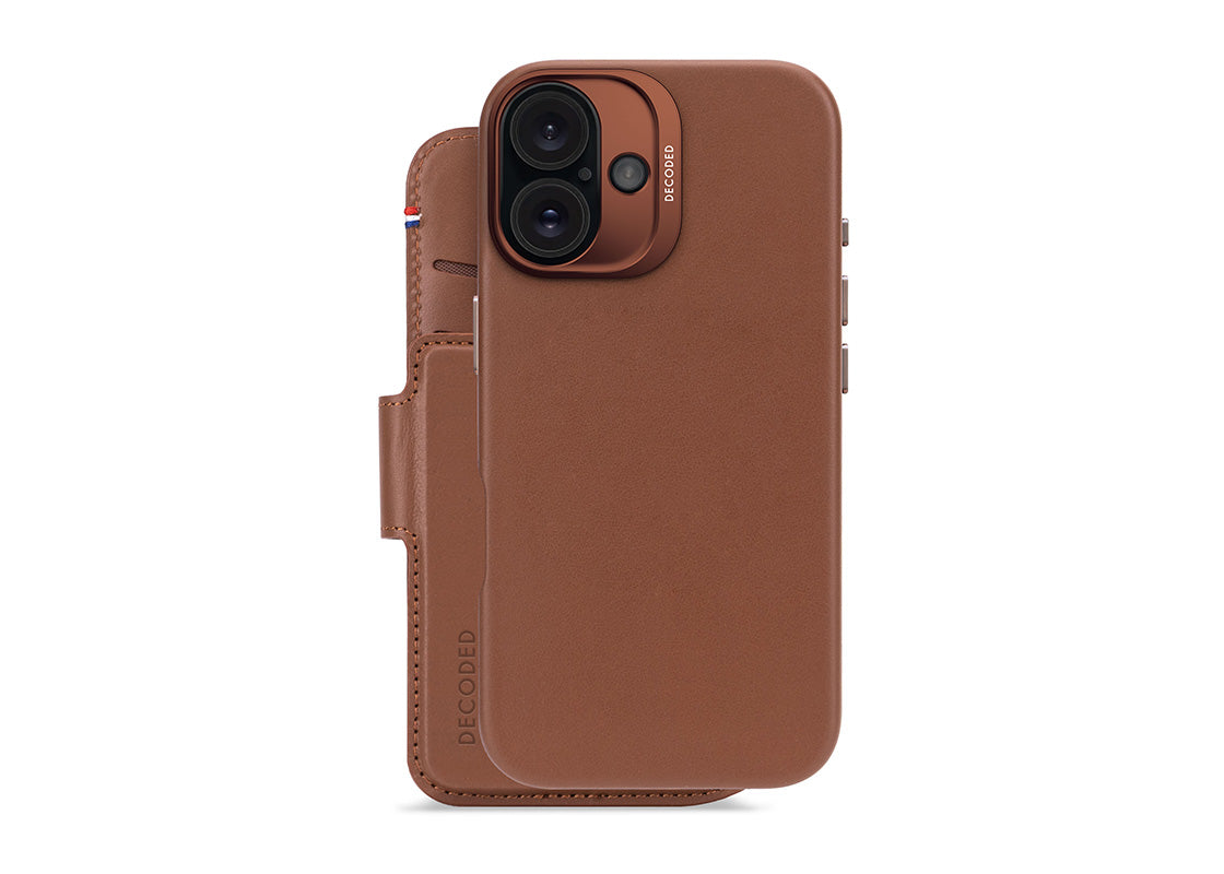 Decoded Plånboksfodral för iPhone 16 Plus - Tan