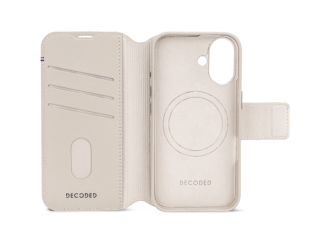 Decoded Plånboksfodral för iPhone 16 - Grå