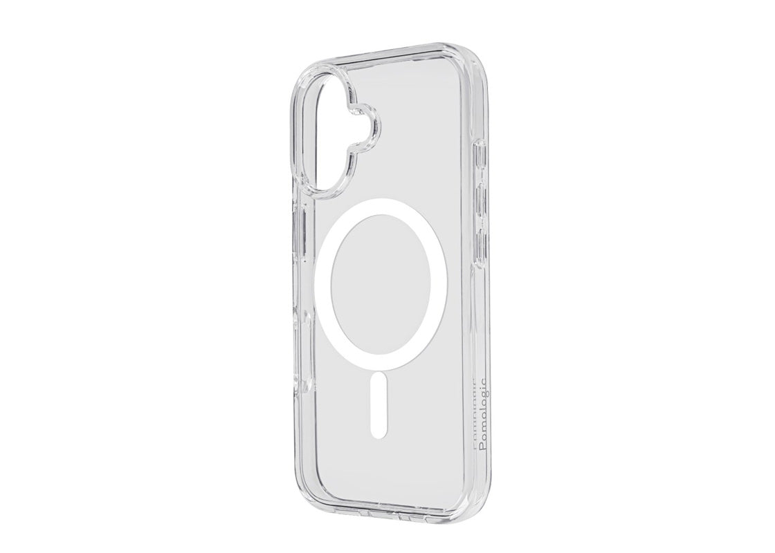 Pomologic Covercase Rugged med Magsafe för iPhone 16 - Clear
