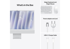 iMac 24-tum M4 8-Core CPU / 8-Core GPU/24GB/1TB/Magic Keyboard/Standardglas/No Ethernet - Silver