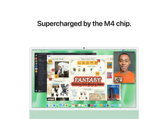 iMac 24-tum M4 8-Core CPU / 8-Core GPU/24GB/1TB/Magic Keyboard/Standardglas/No Ethernet - Grön