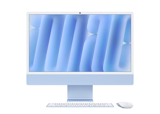 iMac 24-tum M4 8-Core CPU / 8-Core GPU/16GB/512GB/Magic Keyboard/Standardglas/No Ethernet - Blå