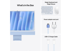 iMac 24-tum M4 8-Core CPU / 8-Core GPU/24GB/256GB/Magic Keyboard/Standardglas/Gigabit Ethernet - Blå