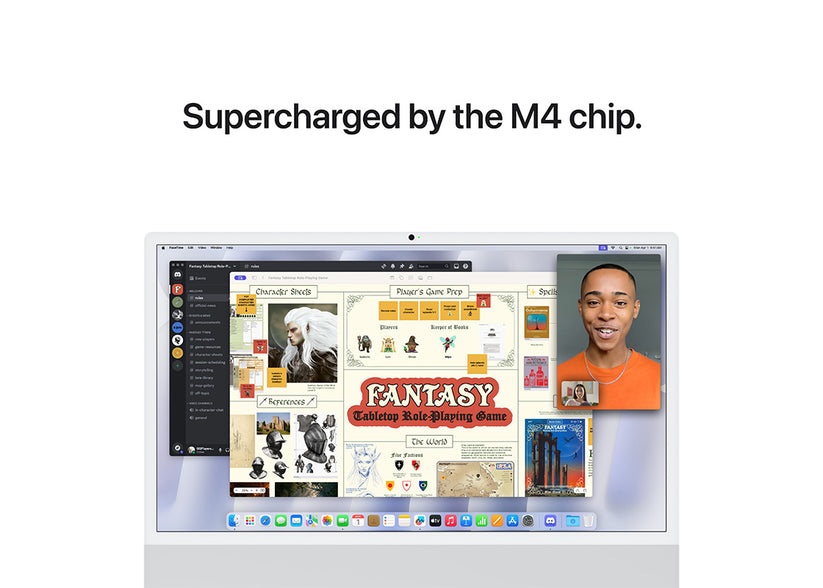 iMac 24-tum M4 10-Core CPU/10-Core GPU/24GB/512GB/Magic Keyboard Touch ID/Standardglas/Gigabit Ethernet - Silver
