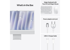 iMac 24-tum M4 10-Core CPU/10-Core GPU/24GB/512GB/Magic Keyboard Touch ID/Standardglas/Gigabit Ethernet - Silver