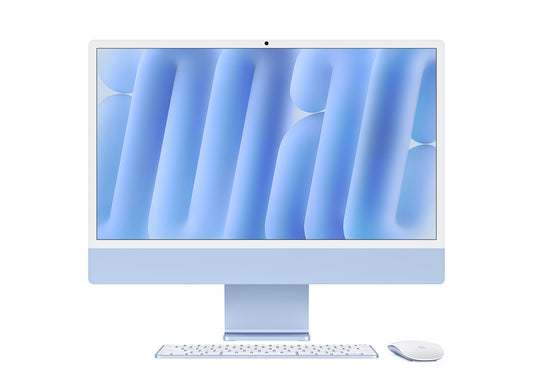 iMac 24-tum M4 10-Core CPU/10-Core GPU/16GB/256GB/Magic Keyboard Touch ID och Numerisk/Standardglas/Gigabit Ethernet - Blå