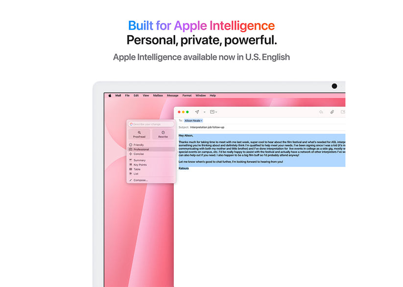 iMac 24-tum M4 10-Core CPU/10-Core GPU/32GB/1TB/Magic Keyboard Touch ID och Numerisk/Standardglas/Gigabit Ethernet - Rosa