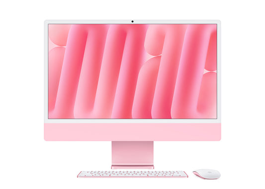 iMac 24-tum M4 10-Core CPU/10-Core GPU/16GB/256GB/Magic Keyboard Touch ID och Numerisk/Standardglas/Gigabit Ethernet - Rosa