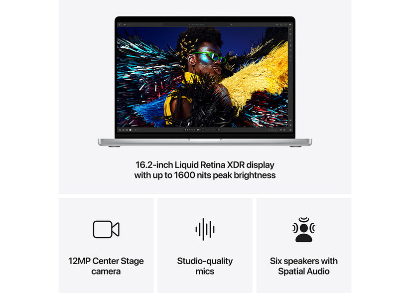 MacBook Pro 16-tum M4 Max 14-Core CPU/32-Core GPU/36GB/2TB/Standardglas/140W -  Silver