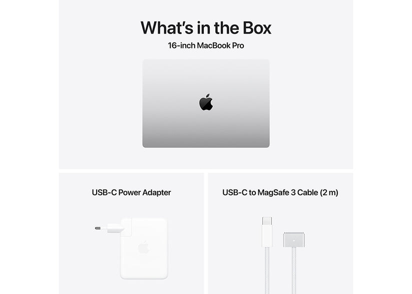 MacBook Pro 16-tum M4 Max 14-Core CPU/32-Core GPU/36GB/2TB/Standardglas/140W -  Silver