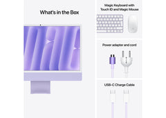iMac 24-tum M4 10-Core /10-Core GPU/24GB/1TB/Magic Keyboard Touch IDNumerisk/Standardglas/Gigabit Ethernet - Lila