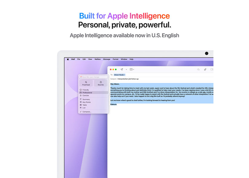 iMac 24-tum M4 10-Core /10-Core GPU/32GB/512GB/Magic Keyboard Touch IDNumerisk/Standardglas/Gigabit Ethernet - Lila