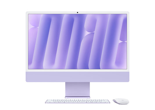 iMac 24-tum M4 8-Core / 8-Core GPU/16GB/256GB/Magic Keyboard/Standardglas/Gigabit Ethernet - Lila