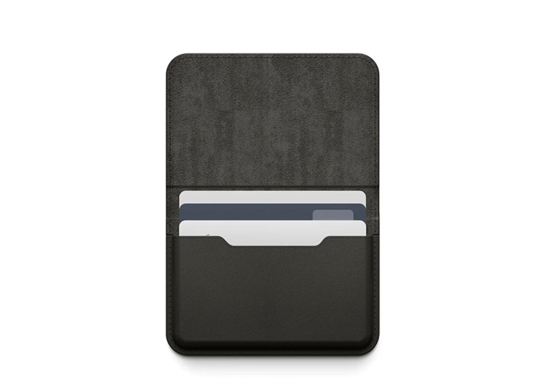 Elago Magnetic Leather Card Wallet - Svart