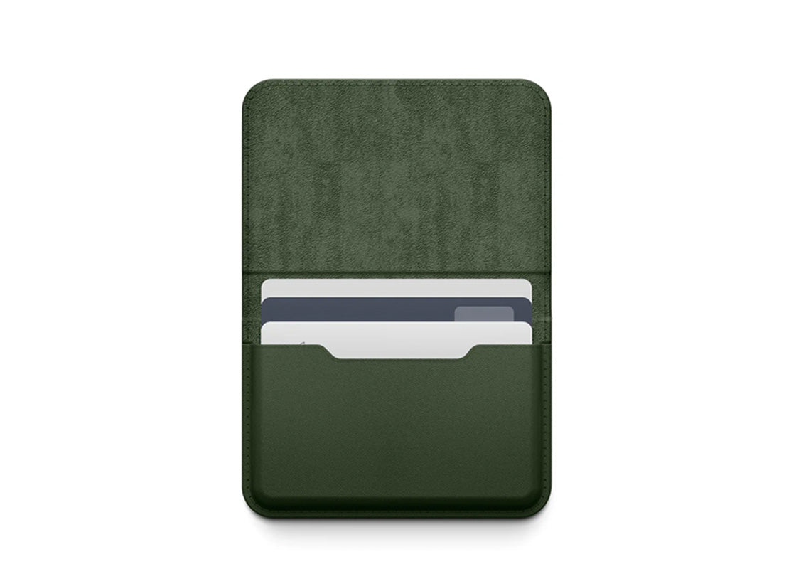 Elago Magnetic Leather Card Wallet - Mörkgrön
