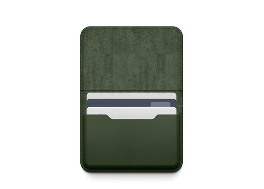 Elago Magnetic Leather Card Wallet - Mörkgrön
