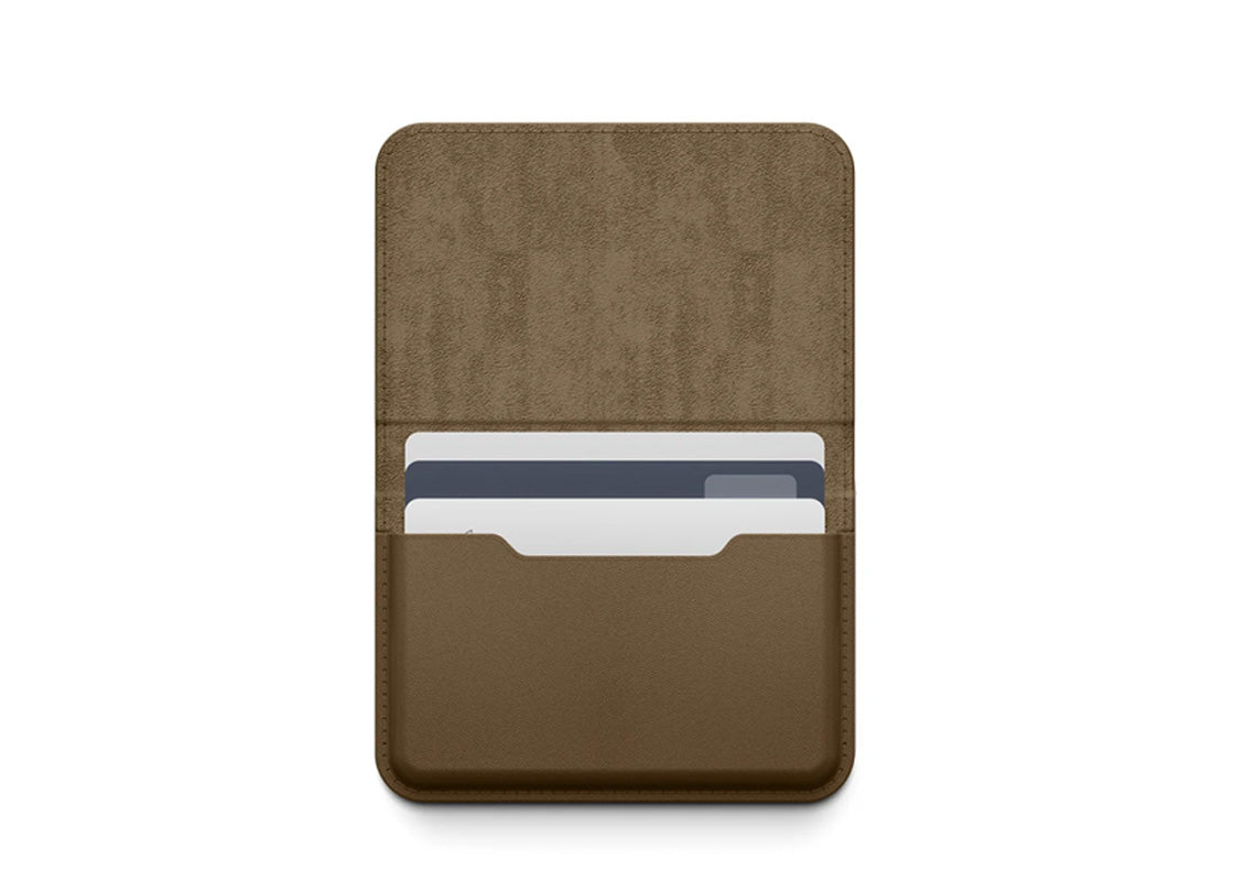 Elago Magnetic Leather Card Wallet - Taupe