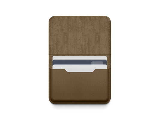 Elago Magnetic Leather Card Wallet - Taupe