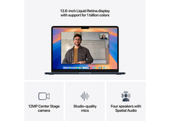 MacBook Air 13-tum M4 10-core CPU/10-core GPU/32GB/512GB SSD/70W - Midnatt