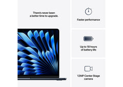 MacBook Air 13-tum M4 10-core CPU/10-core GPU/32GB/512GB SSD/70W - Midnatt