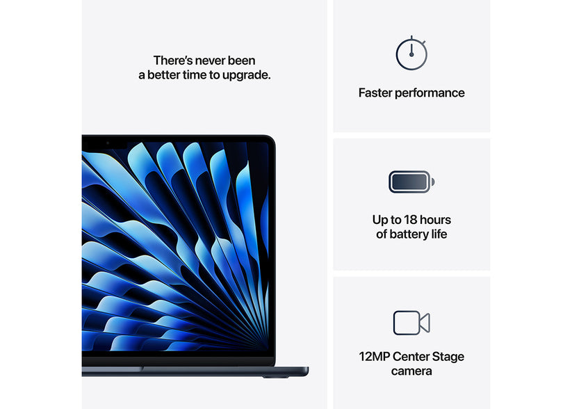 MacBook Air 13-tum M4 10-core CPU/10-core GPU/32GB/512GB SSD/70W - Midnatt