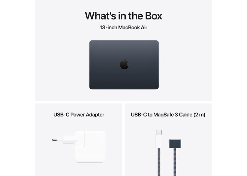 MacBook Air 13-tum M4 10-core CPU/10-core GPU/32GB/512GB SSD/70W - Midnatt