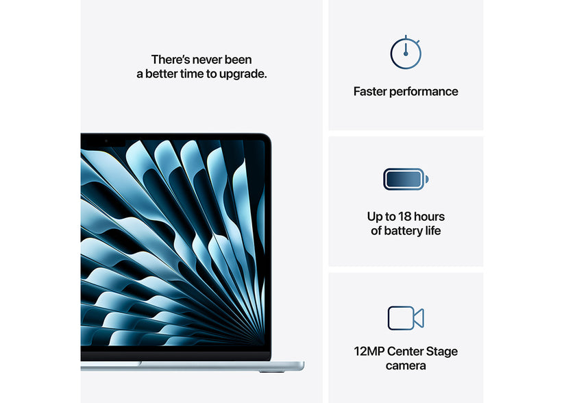 MacBook Air 13-tum M4 10-core CPU/8-core GPU/16GB/256GB SSD/70W - Himmelsblå