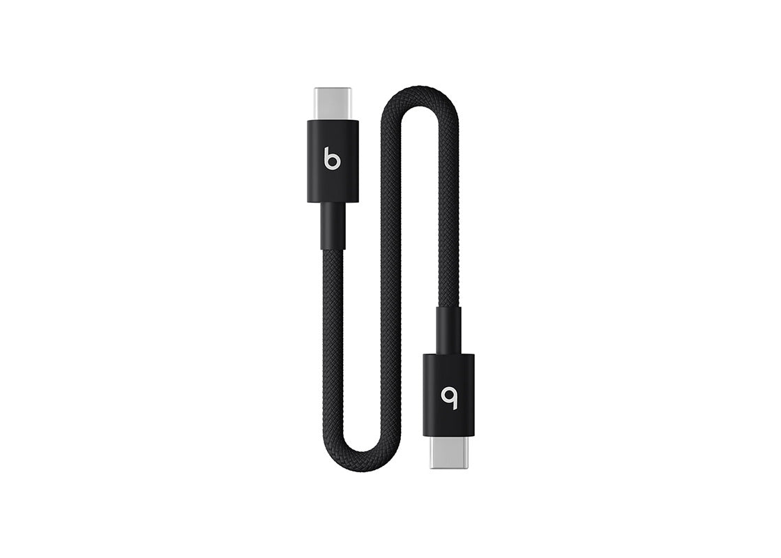 Beats USB‑C till USB-C-flätad kort kabel 0.2m - Bolt Black