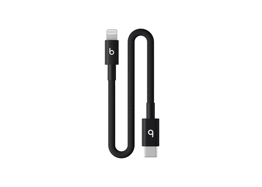 Beats USB‑C till Lightning-flätad kort kabel 20cm - Bolt Black